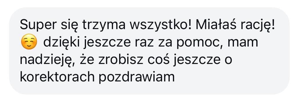 Wiadomość od kobiety, której pomogłam