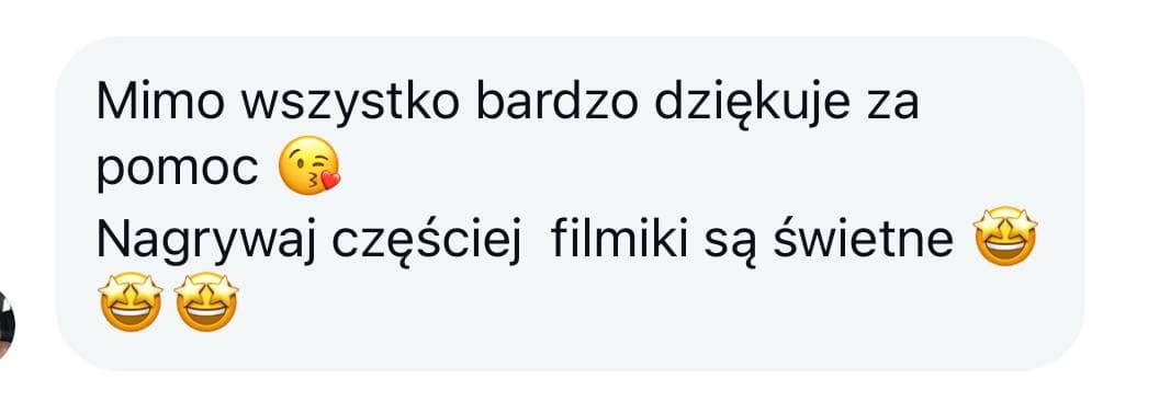 Wiadomość od kobiety, której pomogłam